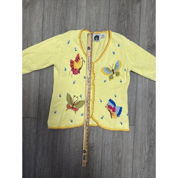Storybook Knits Exclusively for HSN SIZE L YELLOW BUTTERFLIES - Picture 7 of 12